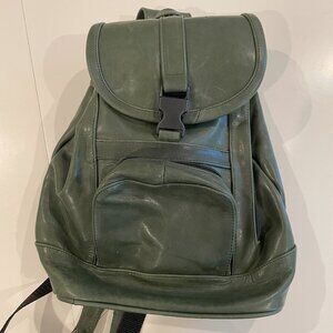 Green Leather Backpack/Sling